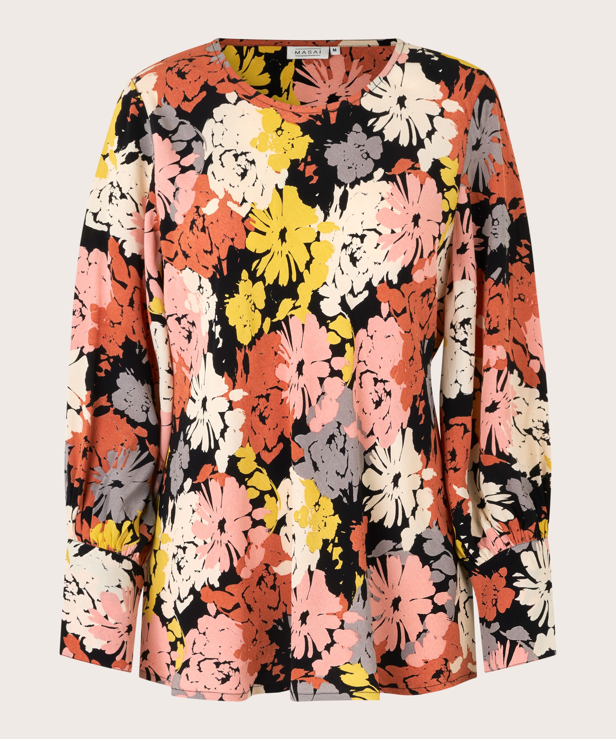 blouse en viscose à imprimé floral, Oil Yellow