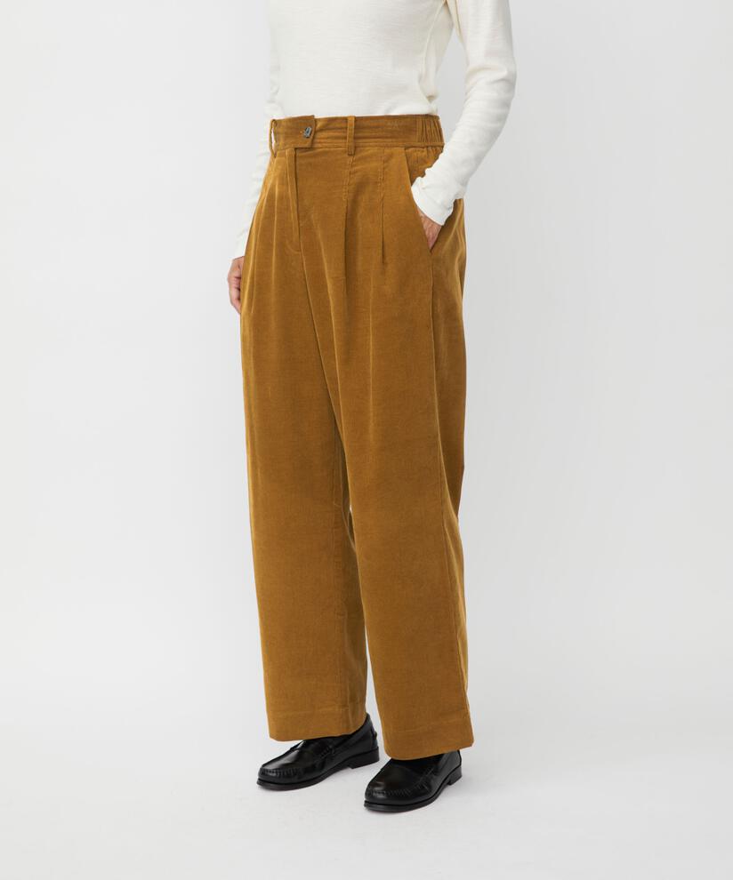 pantalon en velours côtelé avec poches fendues, Breen
