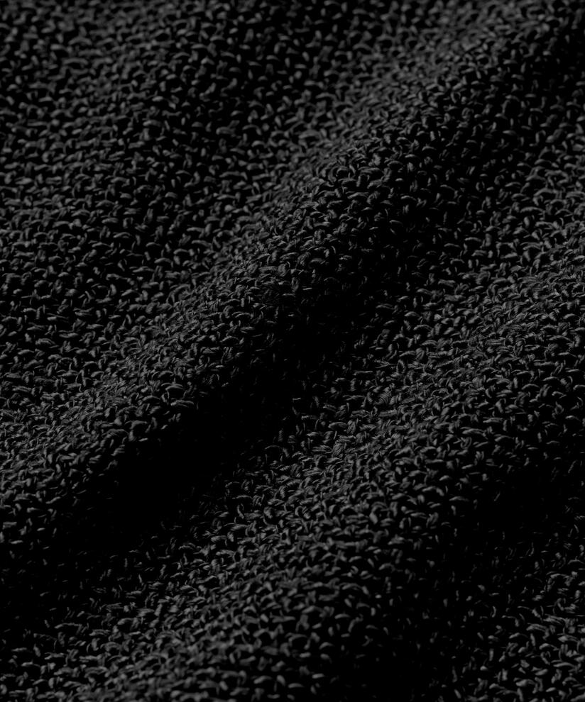 Robe avec corsage bouclé et jupe en viscose, Black