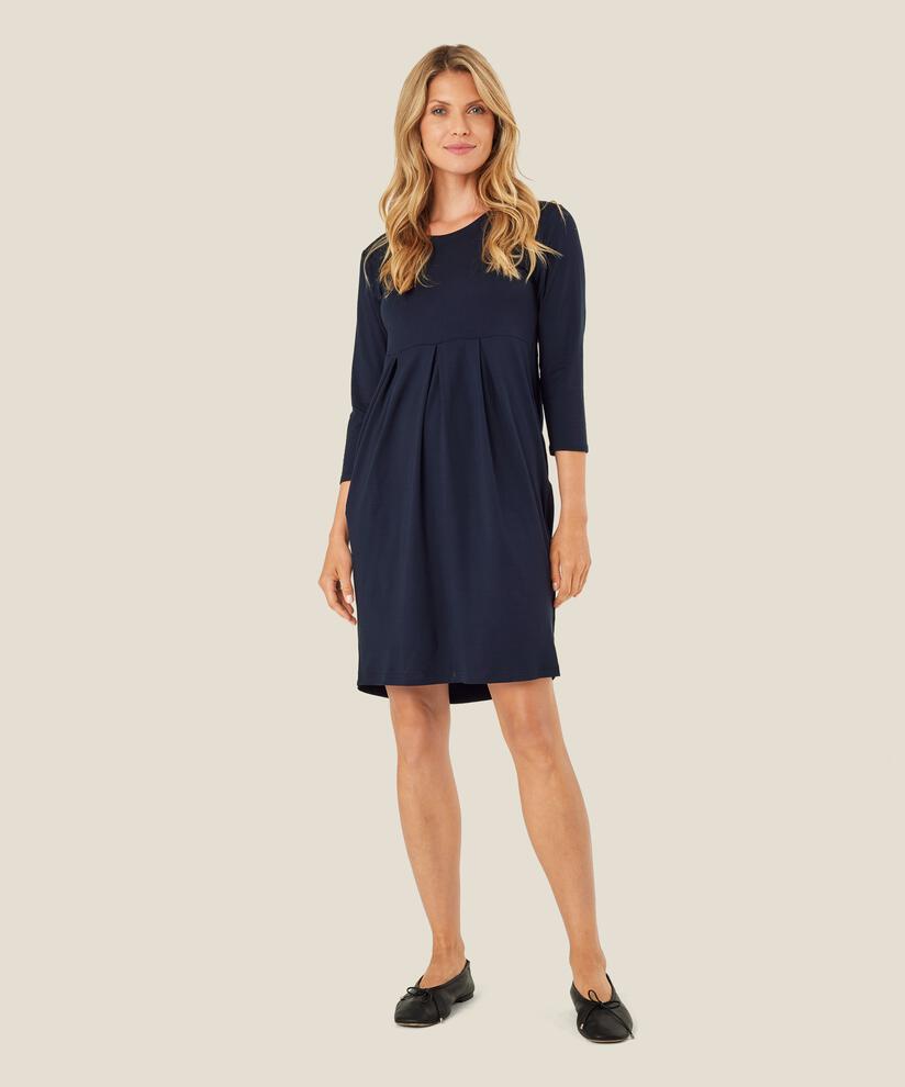 robe tulipe en jersey , Navy