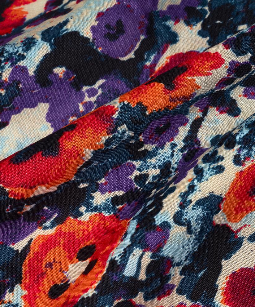jupe en viscose fleurie avec taille élastique, Meadow Violet