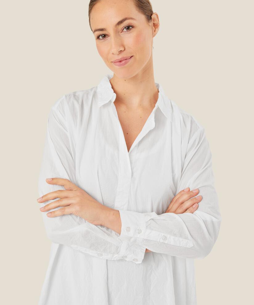 robe chemise en qualité coton, White
