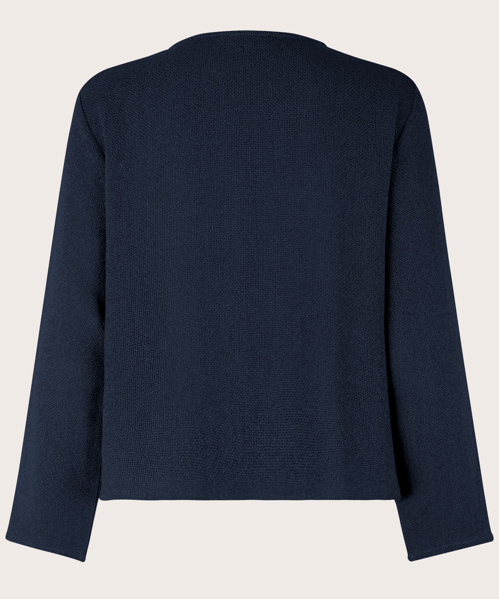 Veste Courte En Bouclé, Navy