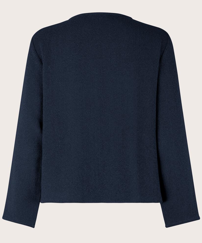 Veste Courte En Bouclé, Navy