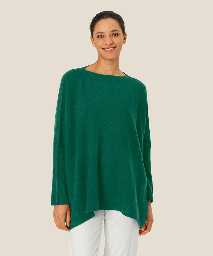 pull en laine oversize à col rond, D. Grass Green