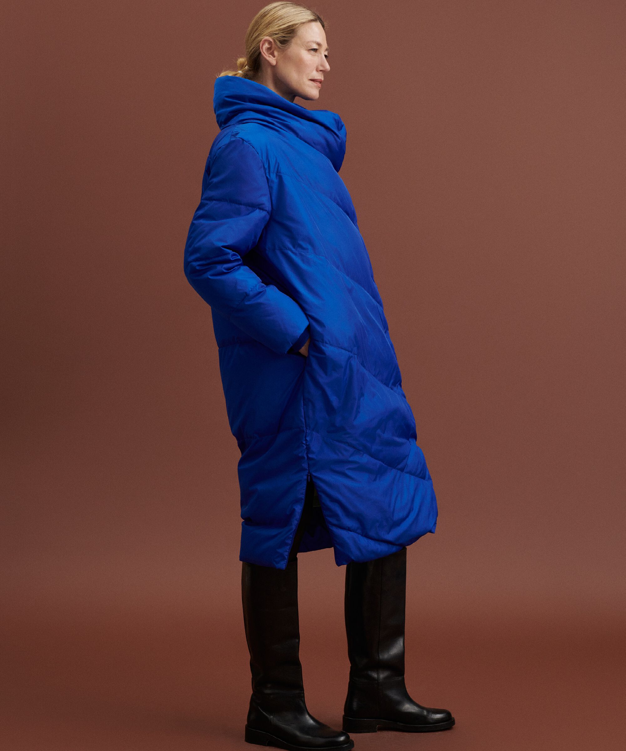 manteau en duvet avec col montant, Surf the web