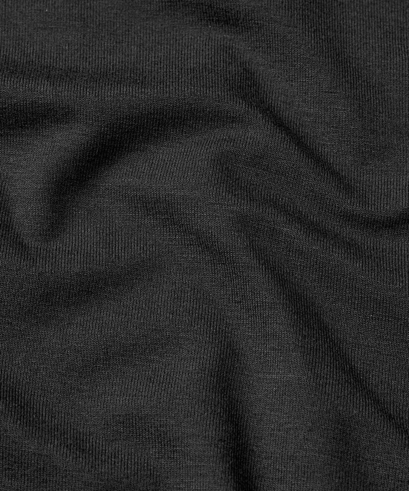 robe en jersey à manches longues et col rond, Black