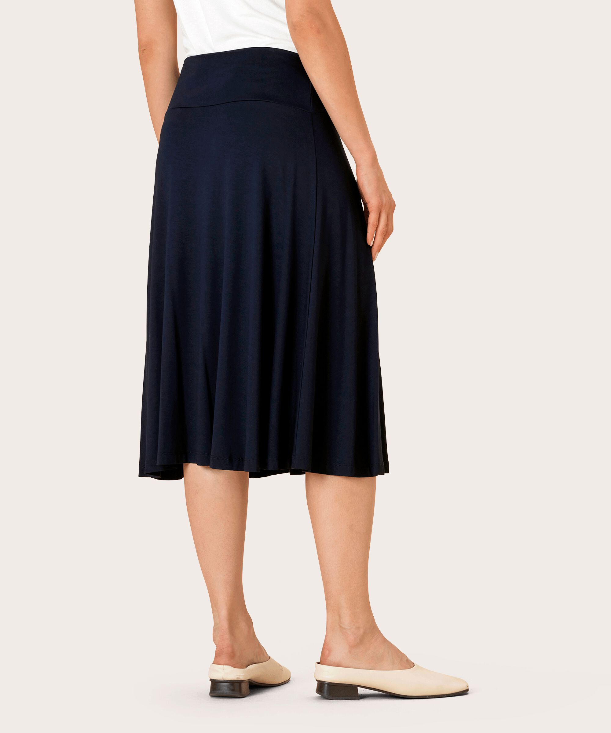 jupe classique en jersey stretch, Navy