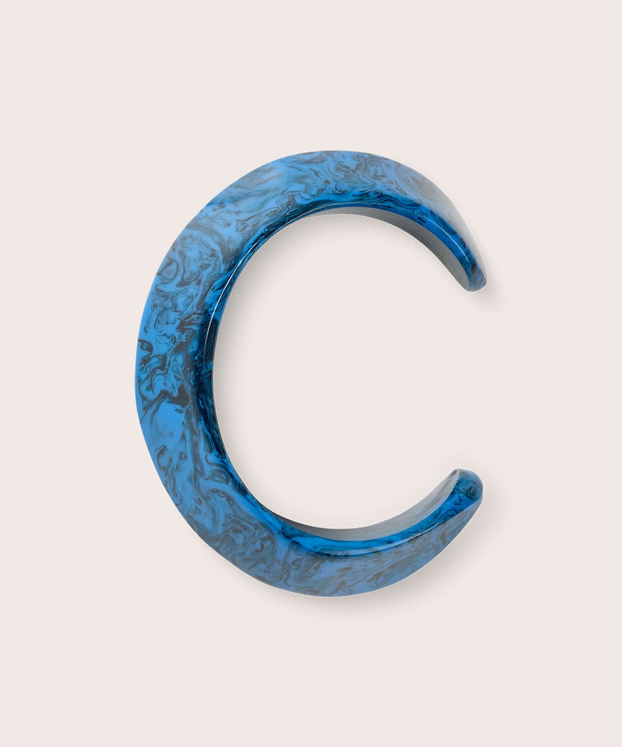 bracelet sculptural avec effet marbré, Ultramarine