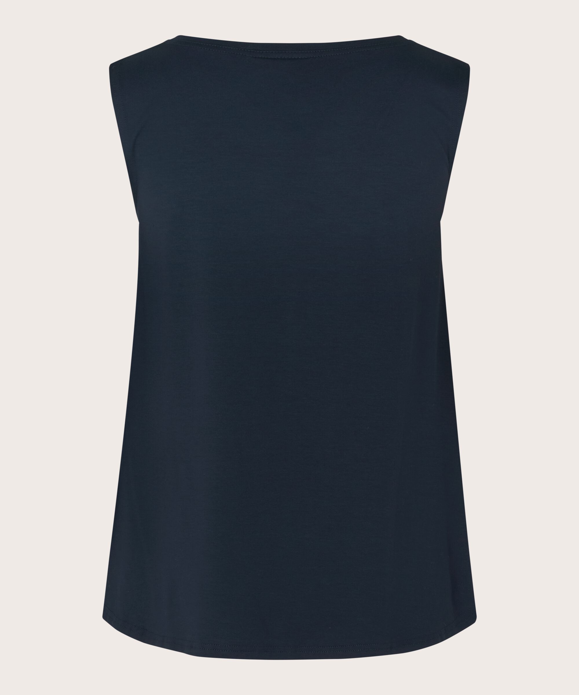 Top En Jersey Sans Manches À Col Rond, Navy