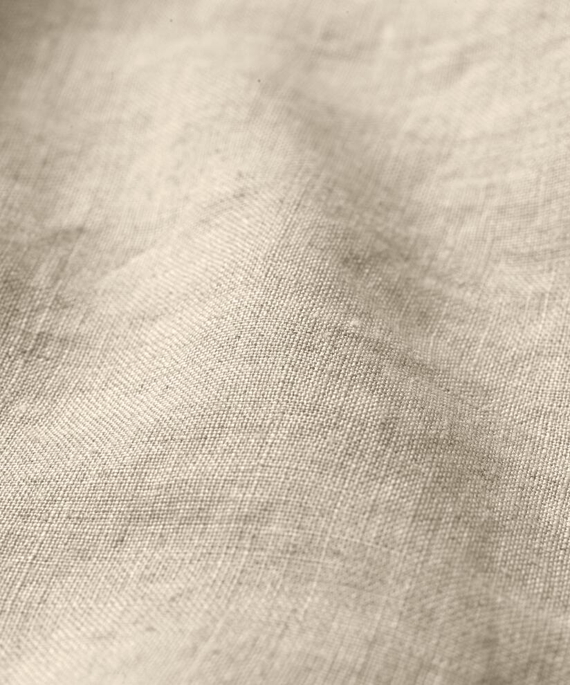 robe en lin avec col en V et poches fendues, Natural