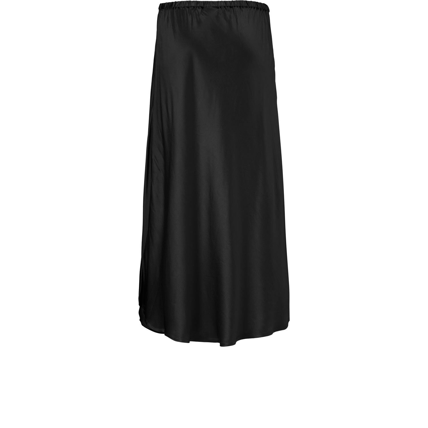 jupe en satin avec &eacute;lastique &eacute;troit &agrave; la taille, Black