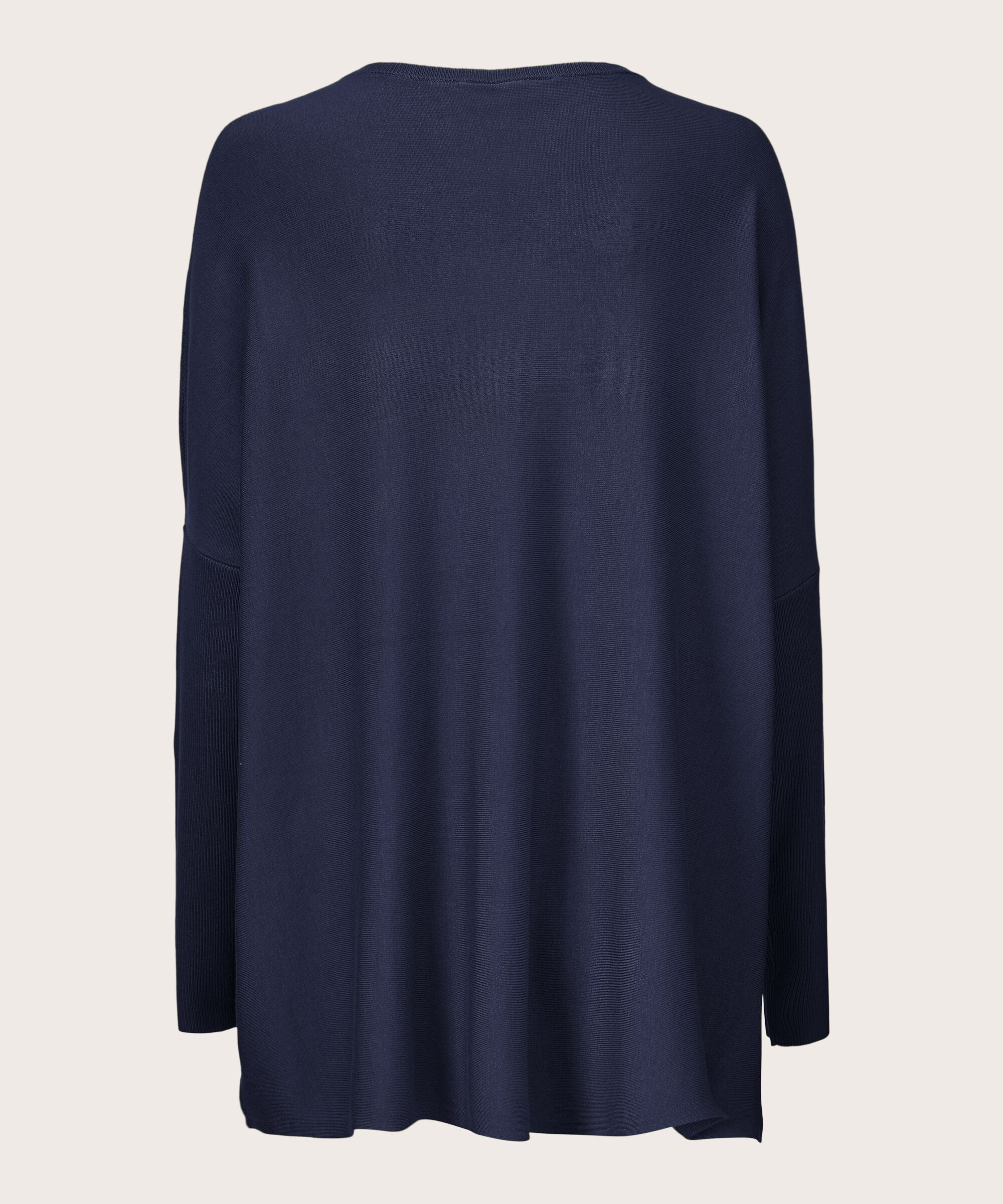 Pull Oversize À Manches Étroites, Navy