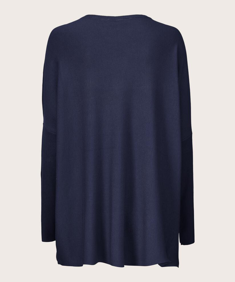 Pull Oversize À Manches Étroites, Navy