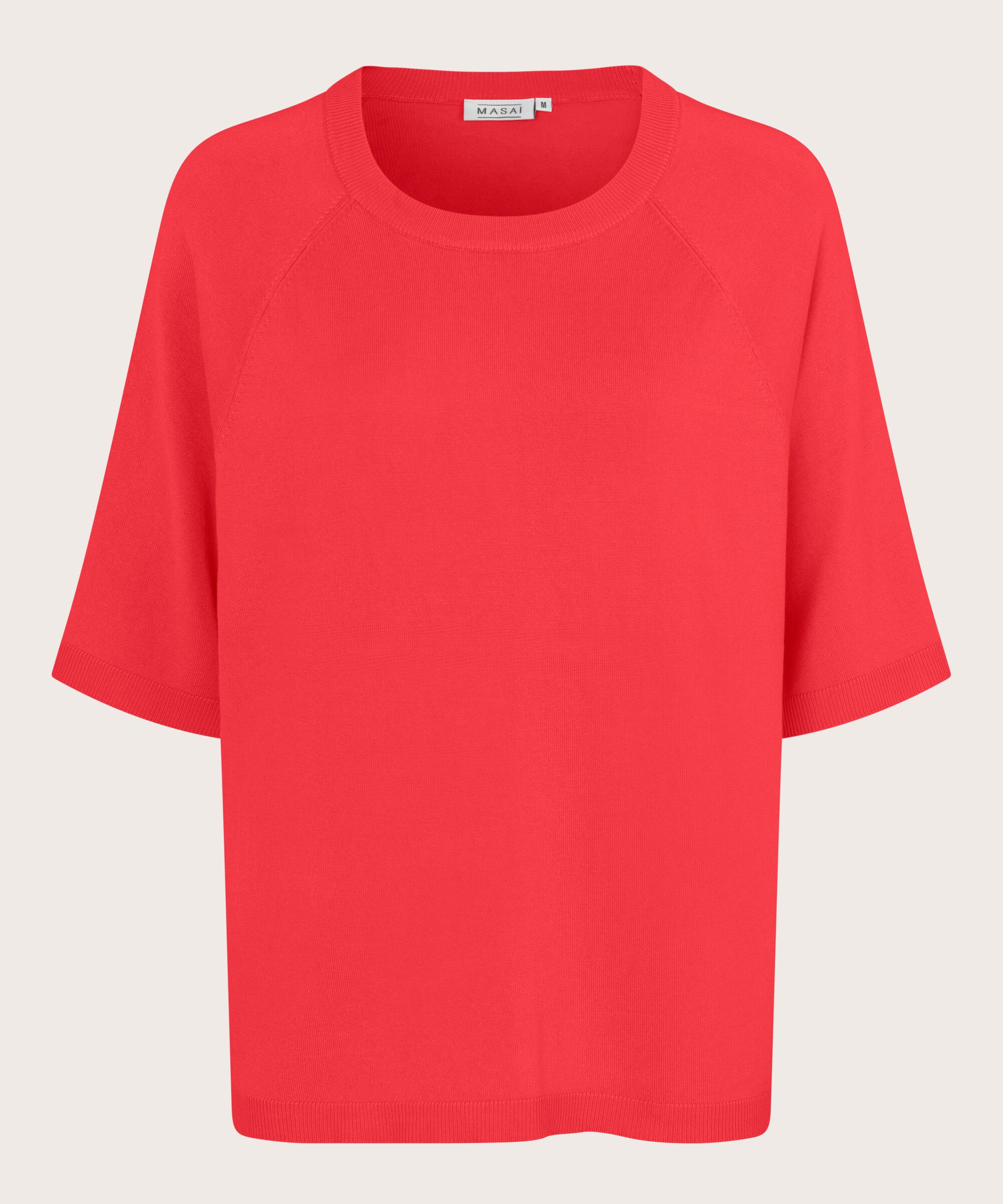 pull en maille à manches courtes et col rond, Hibiscus