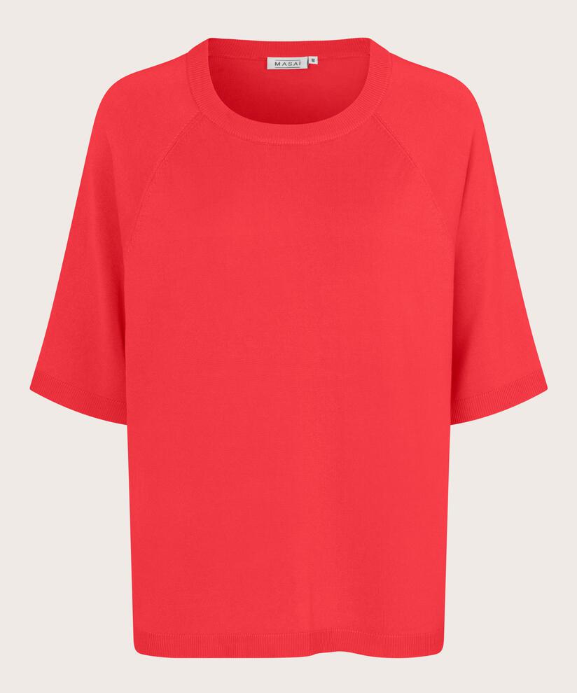 pull en maille à manches courtes et col rond, Hibiscus