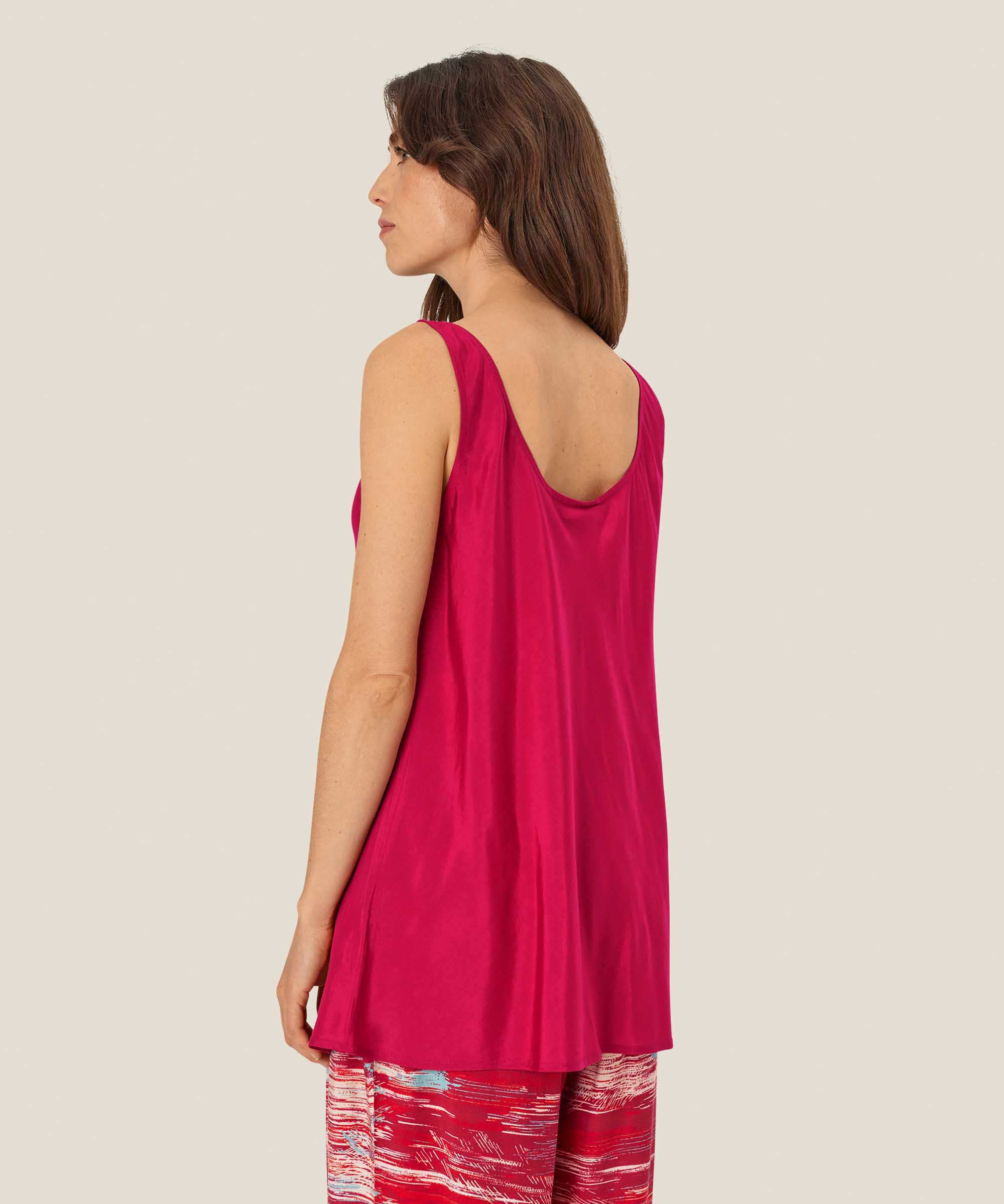 top en viscose légèrement brillante, Persian Red