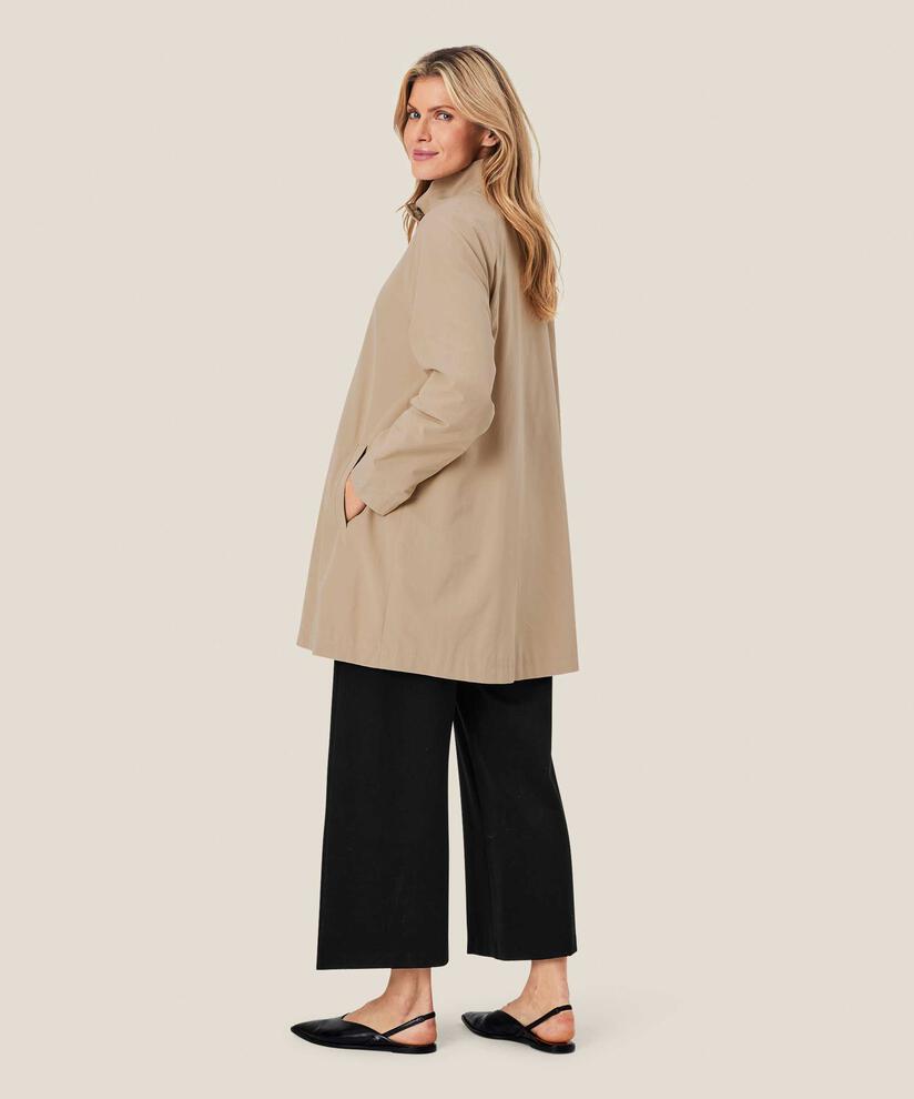 manteau avec boutons et col montant, Safari