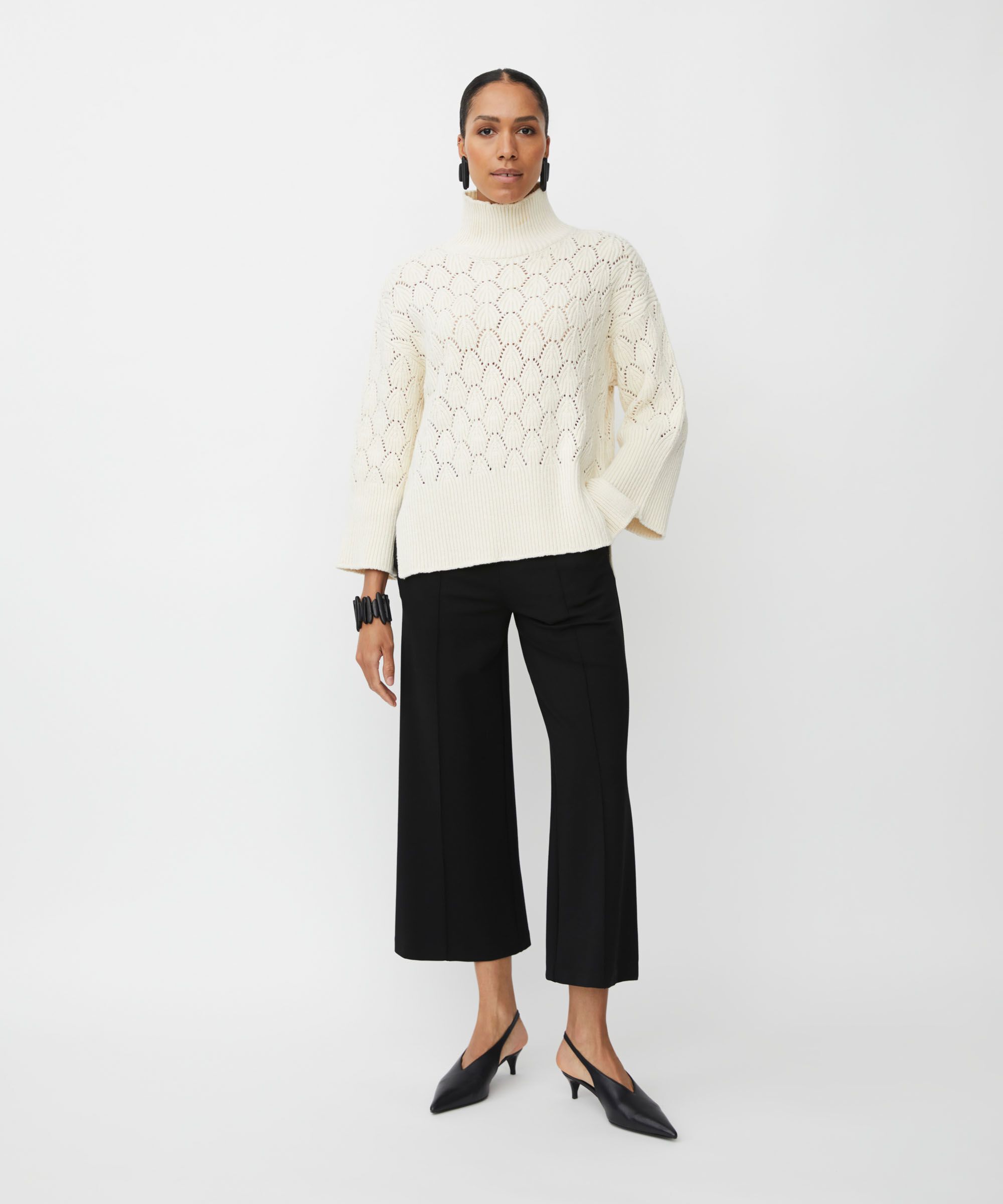 Boucles d'oreilles avec perles en bois noires, Black