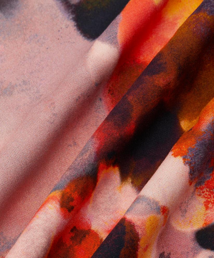 ROBE EN VISCOSE COL ROND, Spicy Orange
