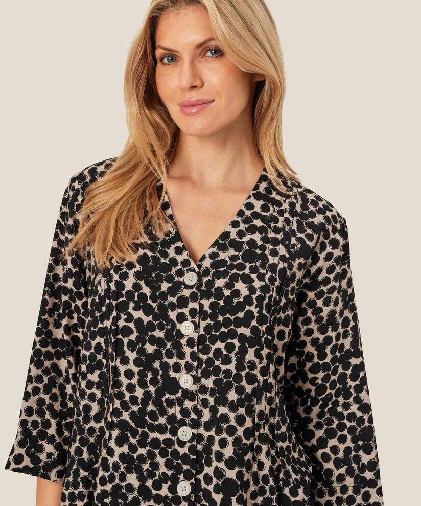 chemise imprimée en viscose à manches trois-quarts, Fog