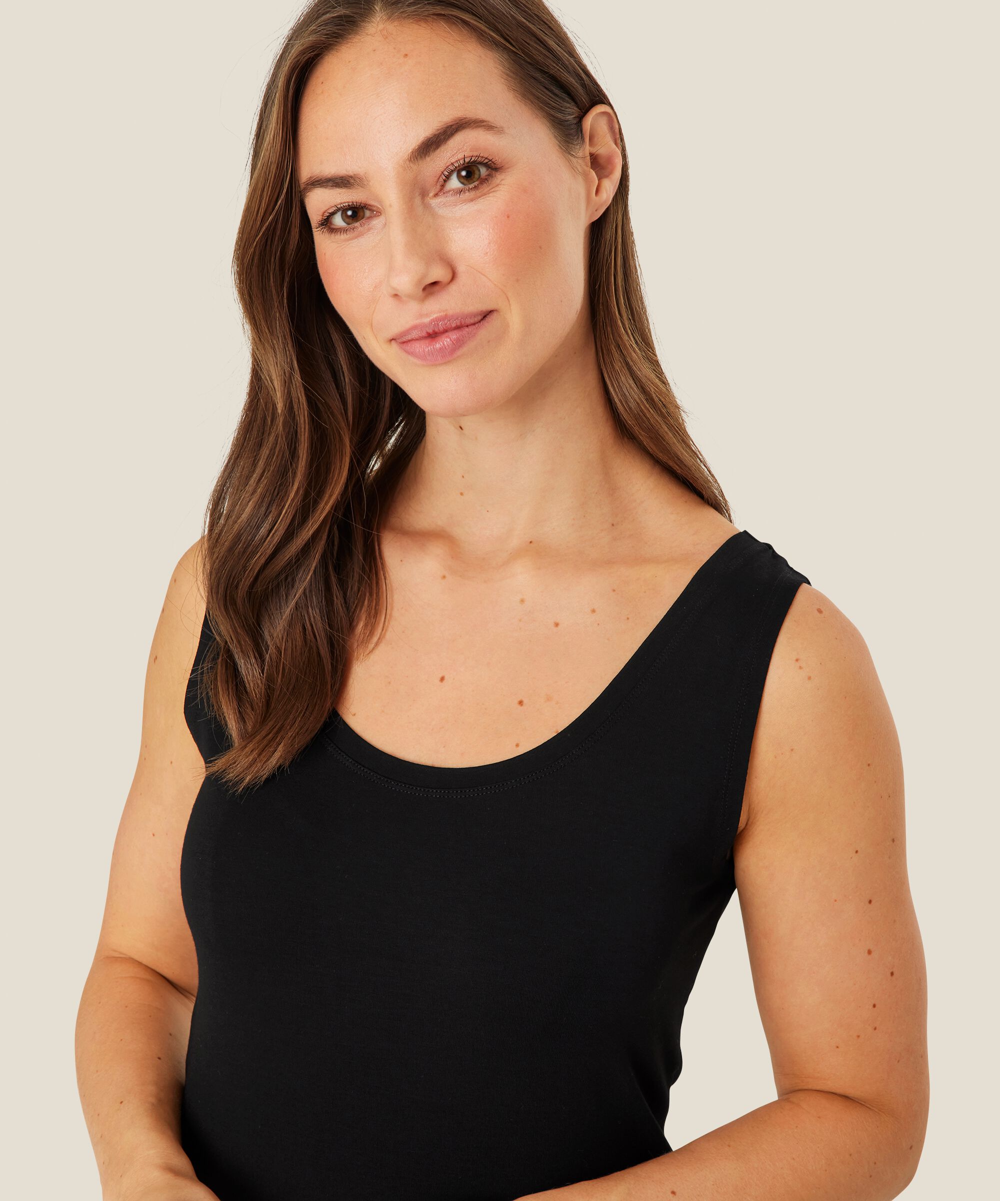 débardeur en jersey doux, Black