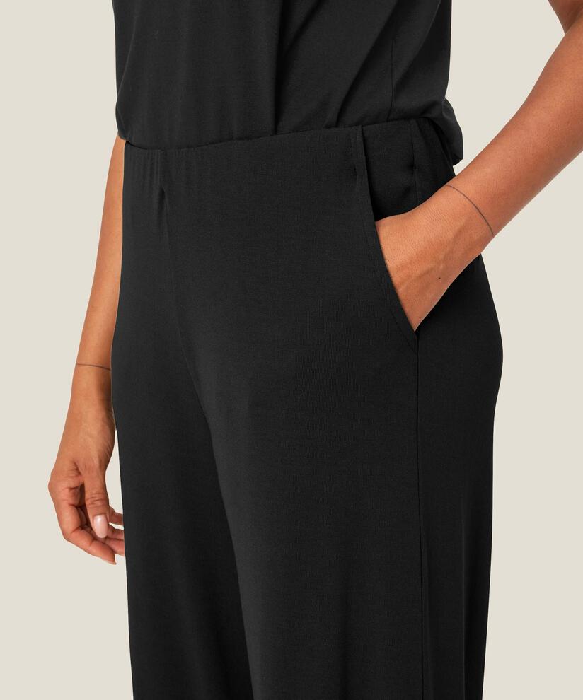 pantalon en jersey avec taille élastique, Black