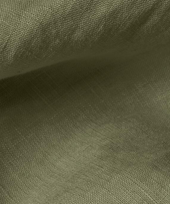 robe en lin avec col en V et poches, D. Lichen Green