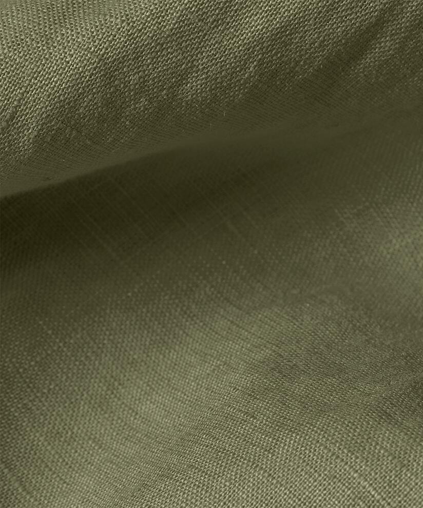 robe en lin avec col en V et poches, D. Lichen Green