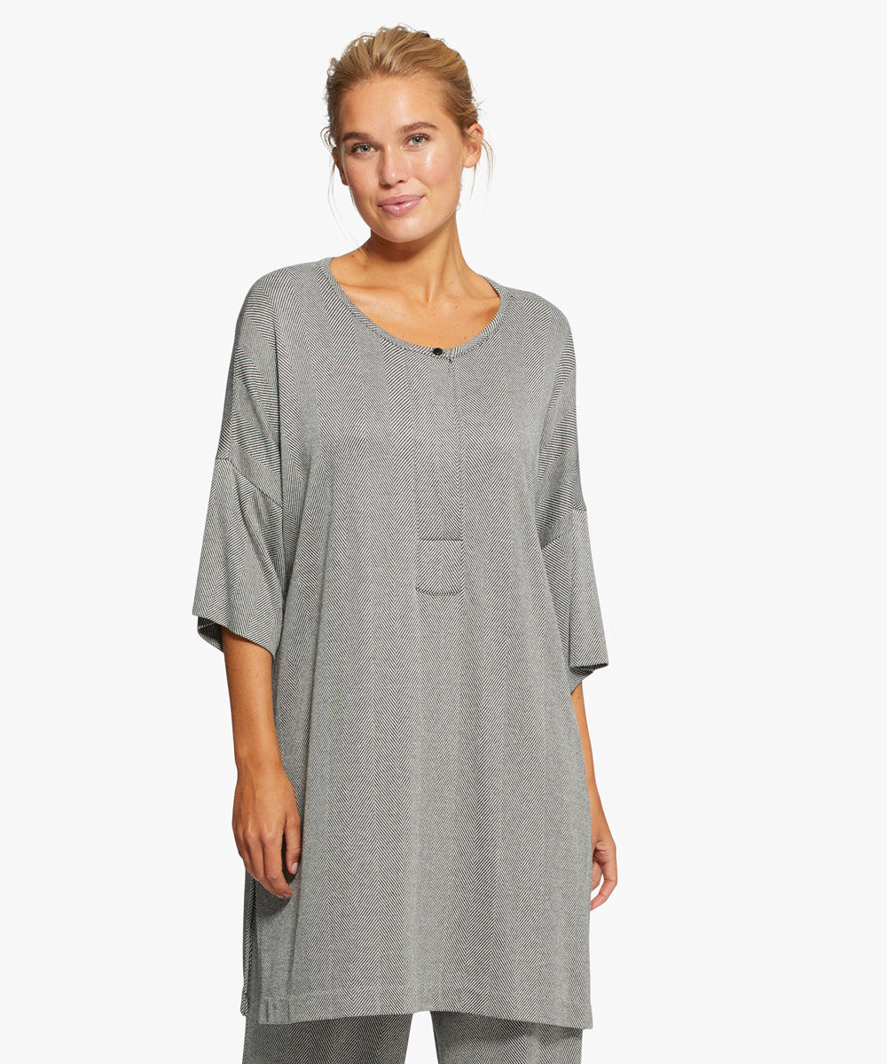 GRY TUNIC, D. Grey mel.