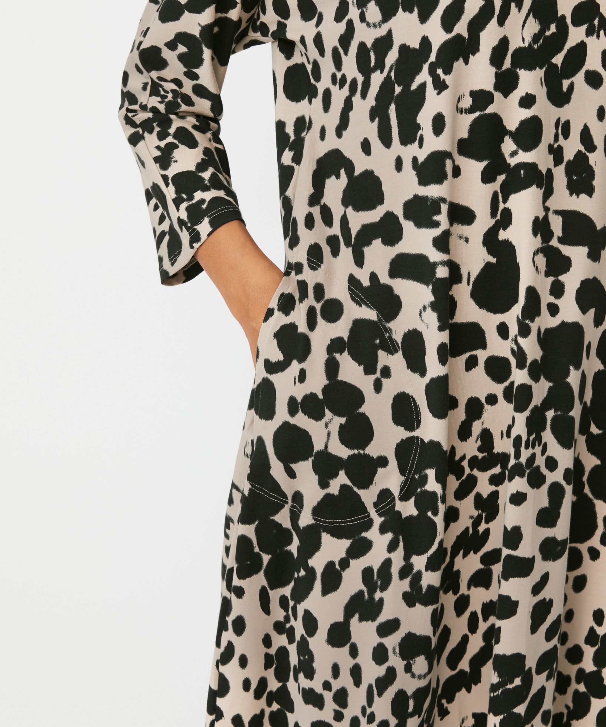 Tunique En Jersey À Manches Longues Avec Poches Fendue, Oxford Tan