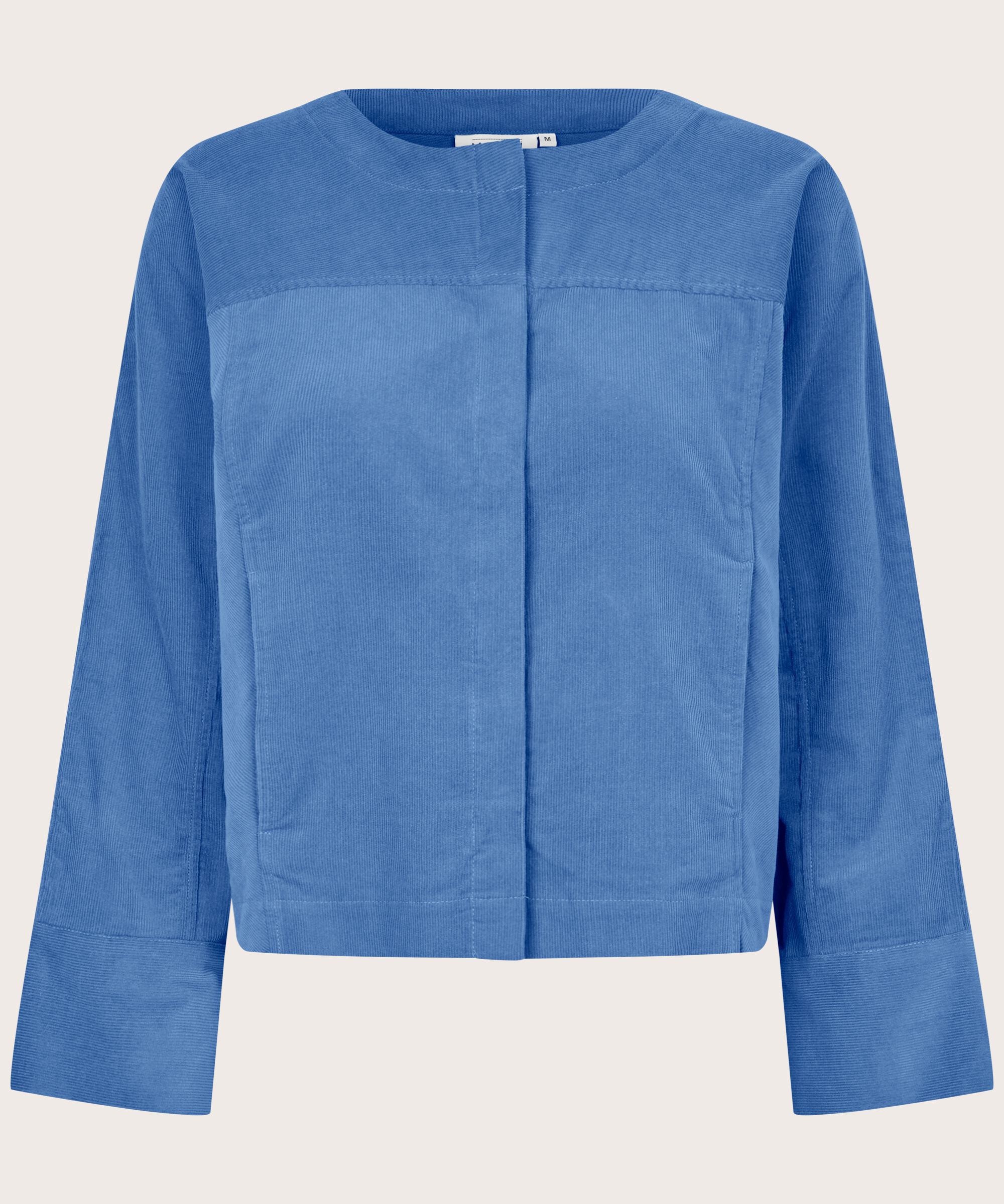 veste en velours avec boutons cachés, Federal Blue