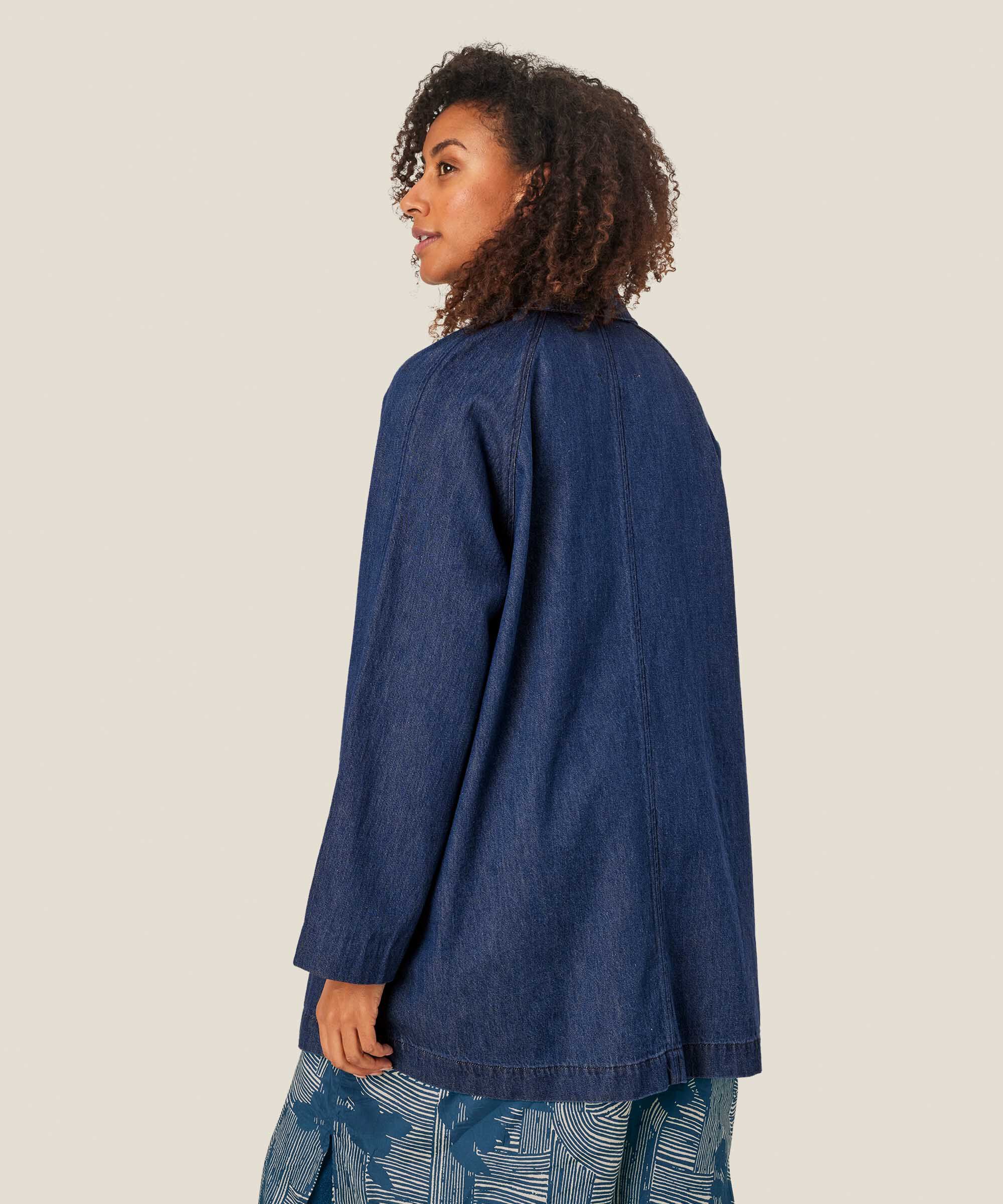 veste en jean non doublée avec fermeture boutonnée, Dark Denim