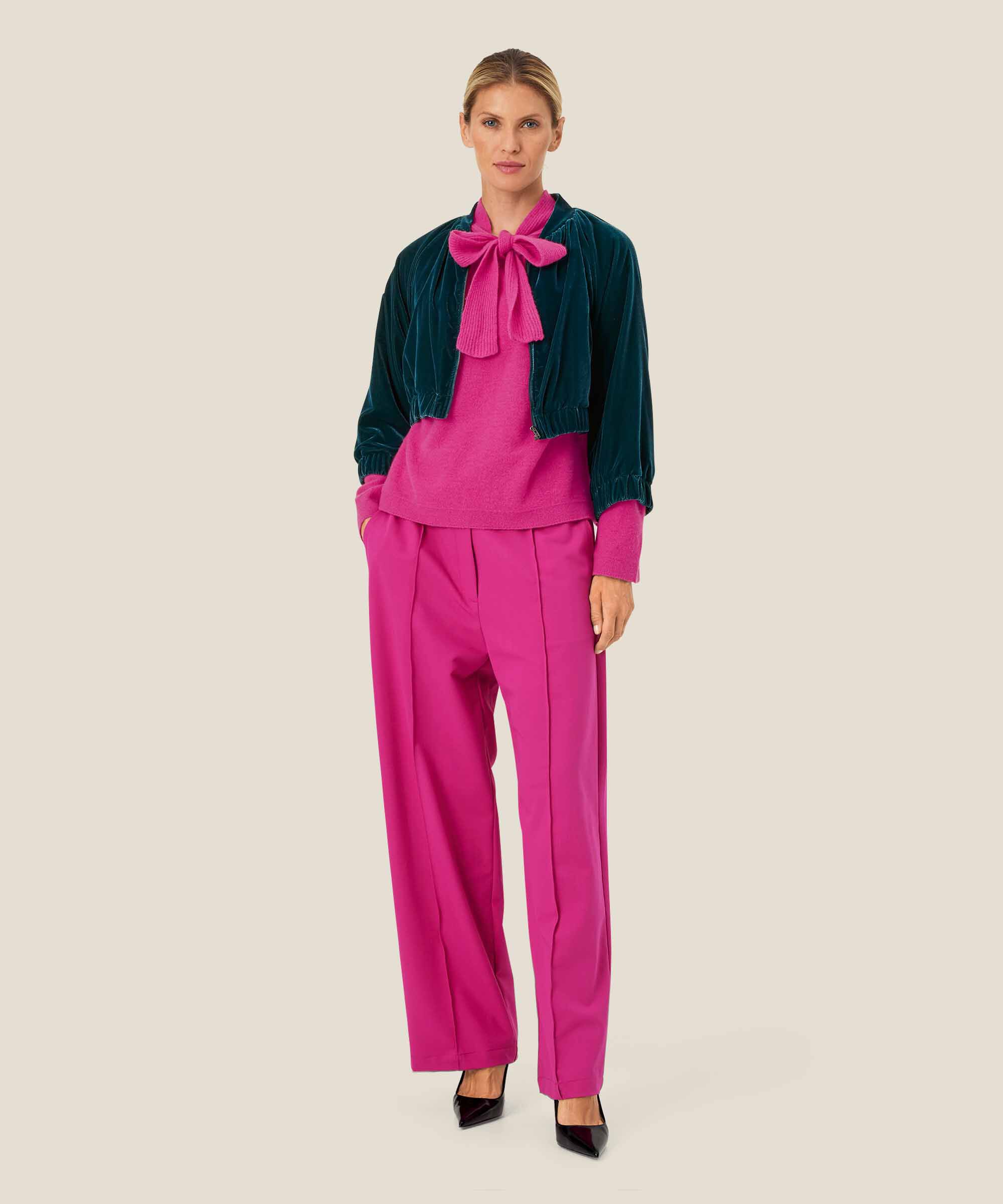 veste courte en velours avec fermeture éclair, Reflect Pond