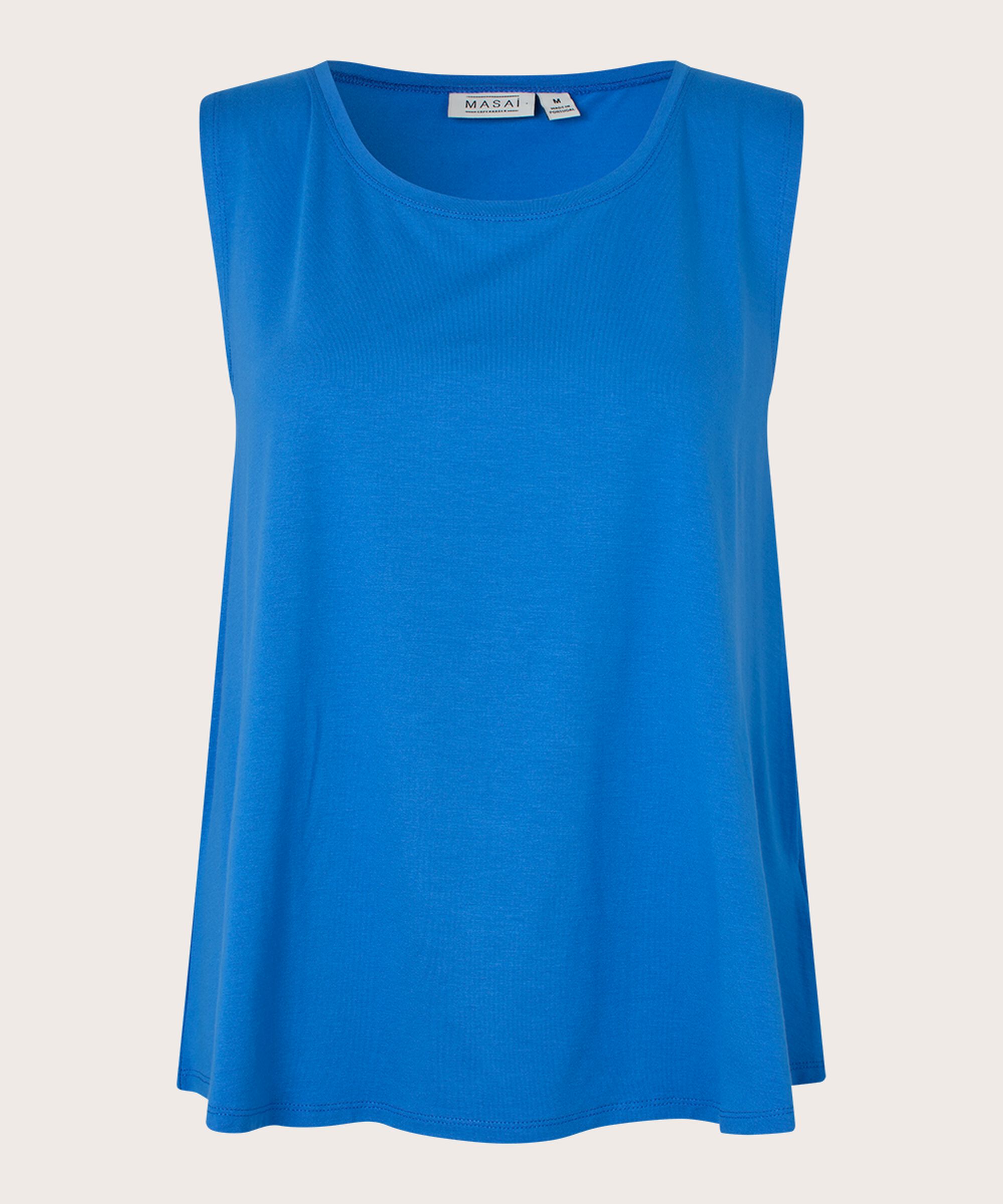 Top En Jersey Sans Manches À Col Rond, Nebulas Blue