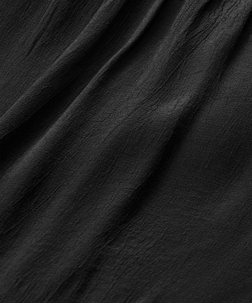 blouse en viscose à col en V et volants, Black