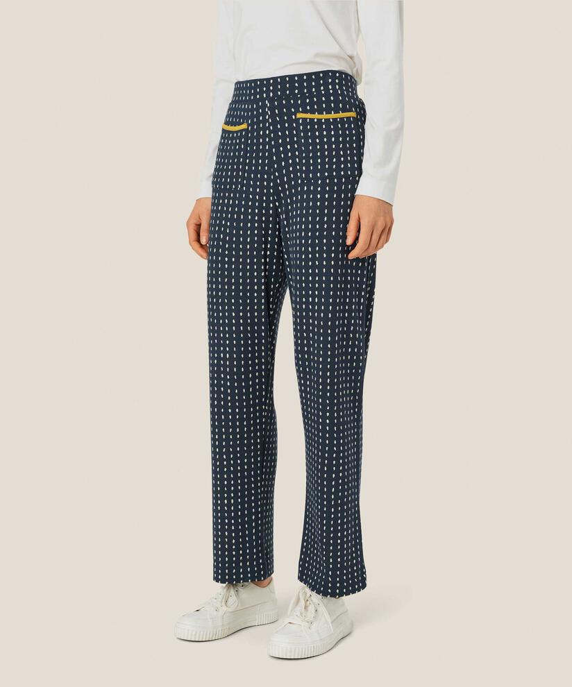 pantalon en jersey à pois avec taille élastique, Mood Indigo