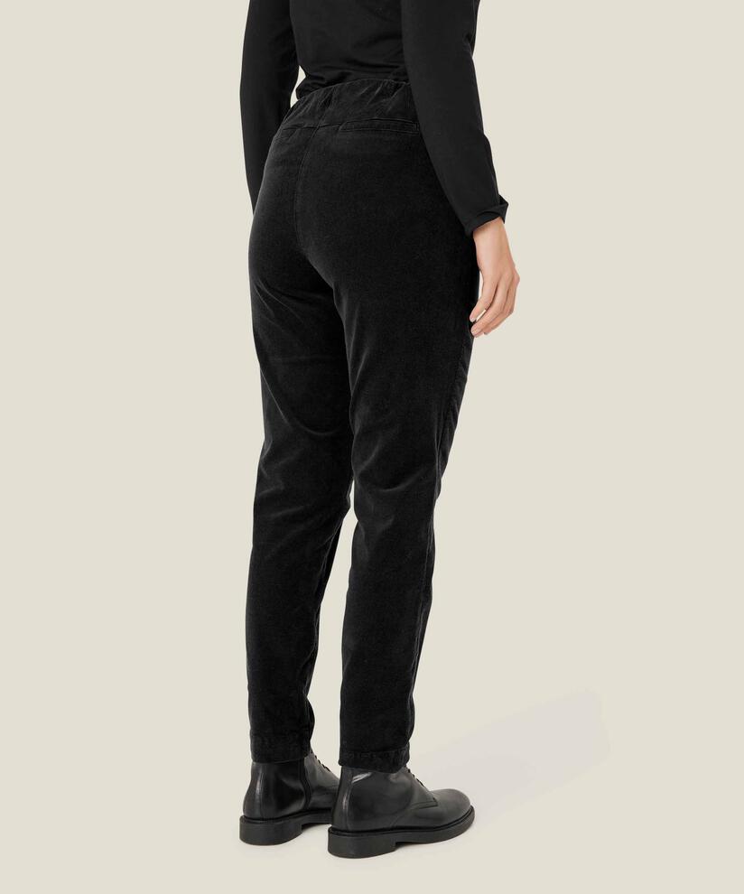 pantalon en velours côtelé à jambes étroites, Black