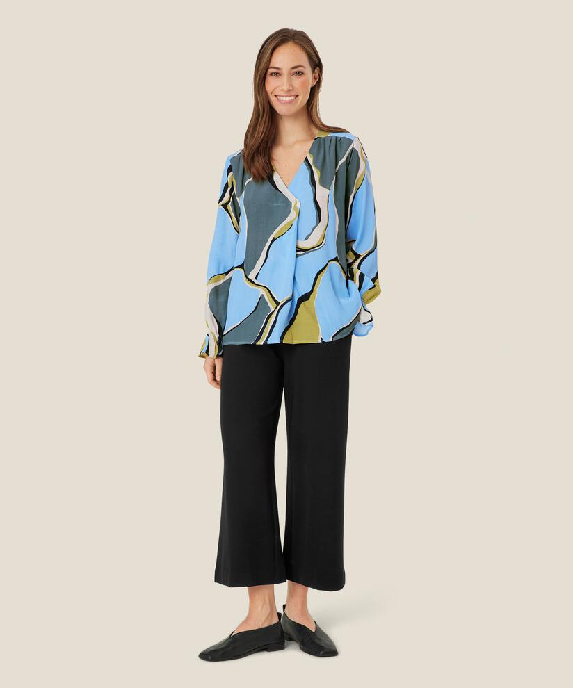 blouse en viscose à col v, Oasis