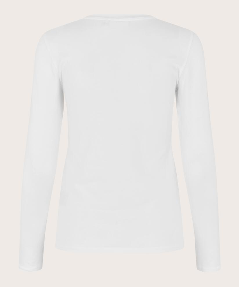 Blouse ajusté en jersey extensible, White