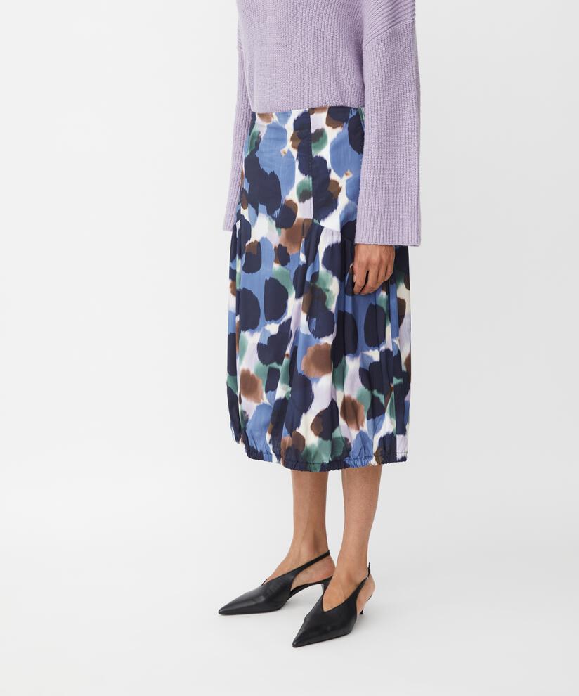jupe en viscose avec poches fendues et bord élastique, Navy Blazer