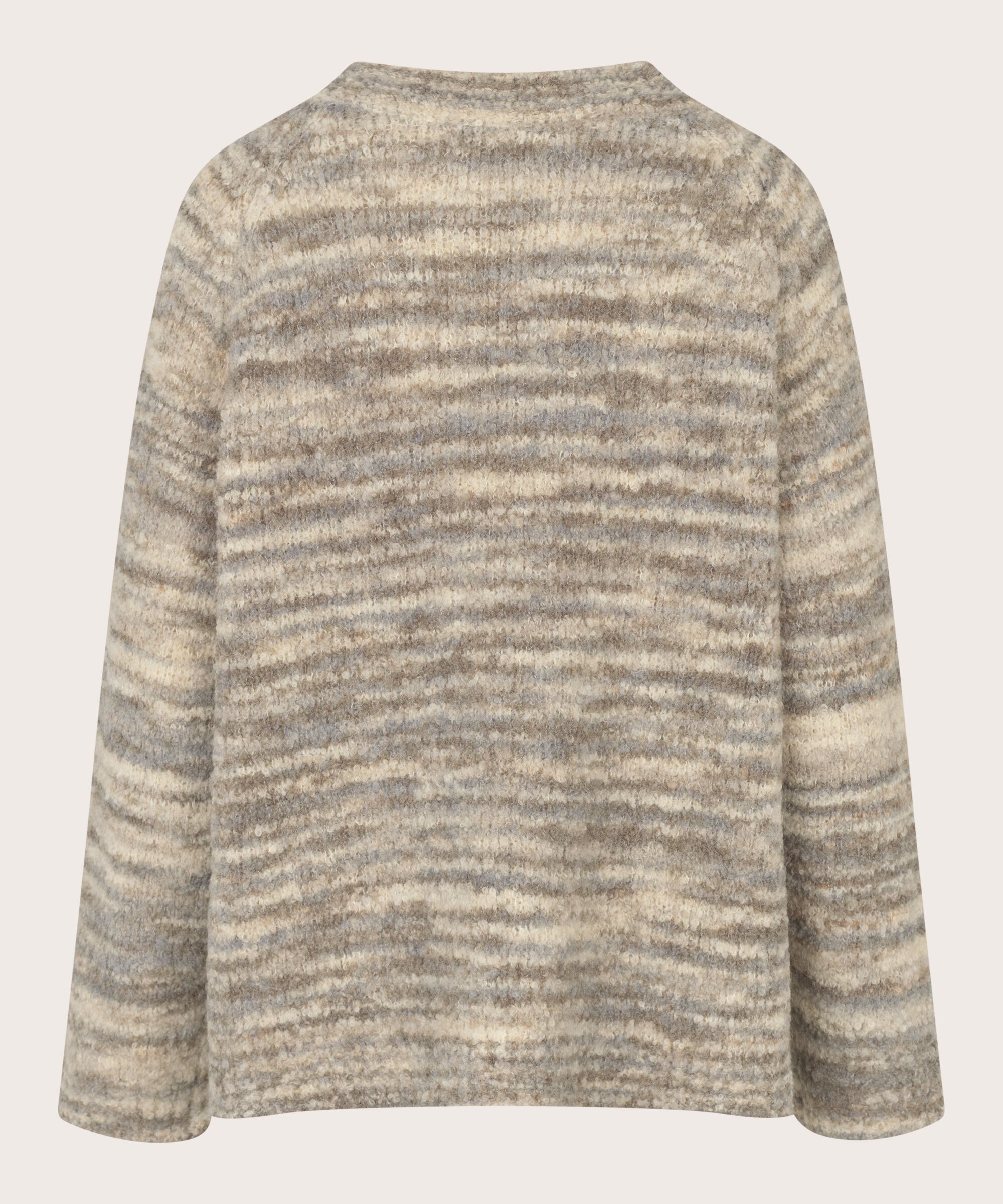 pull en maille mélangée à col rond, L. Grey mel.
