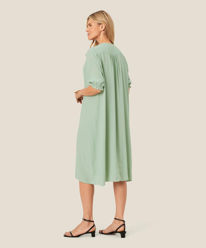 robe féminine en viscose avec plis, Frosty Green