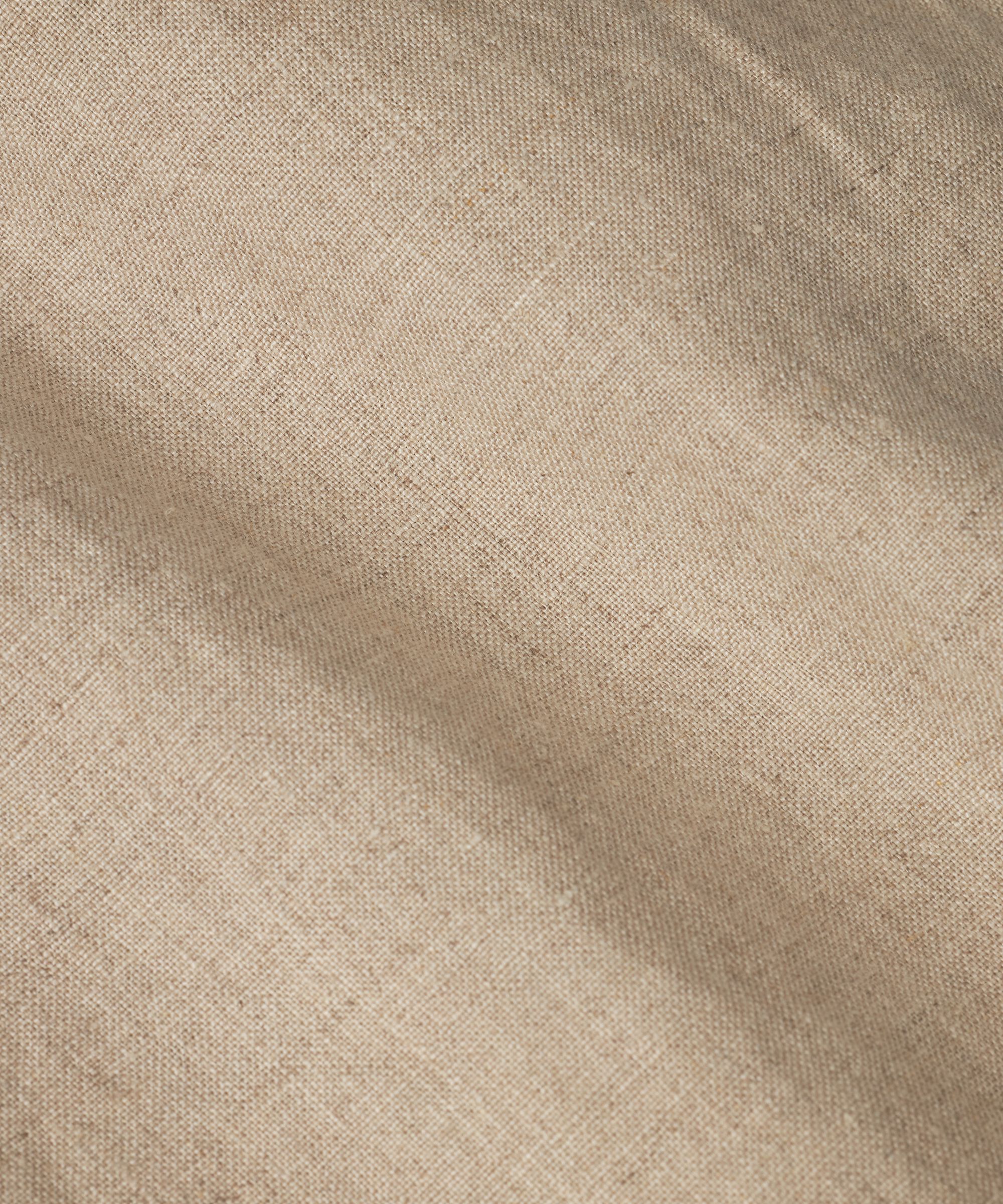 pantalon droit en lin avec smocké au dos, Natural