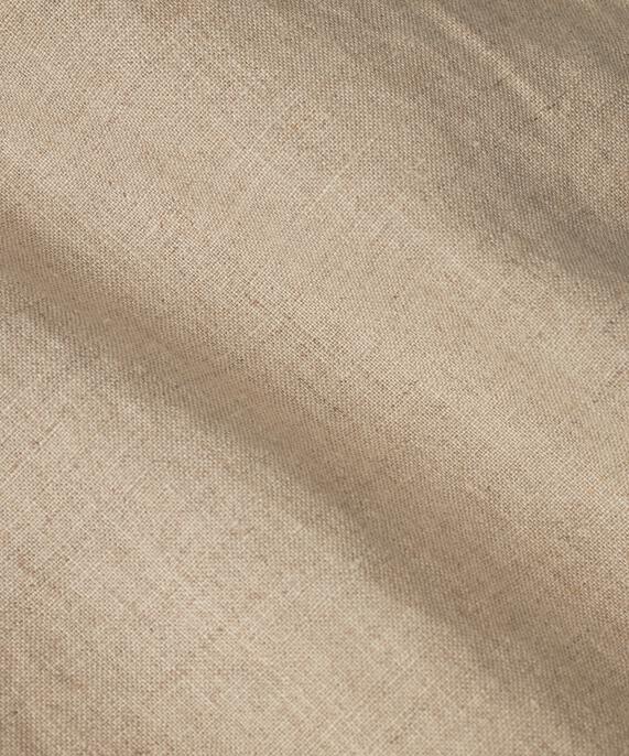 pantalon droit en lin avec smocké au dos, Natural