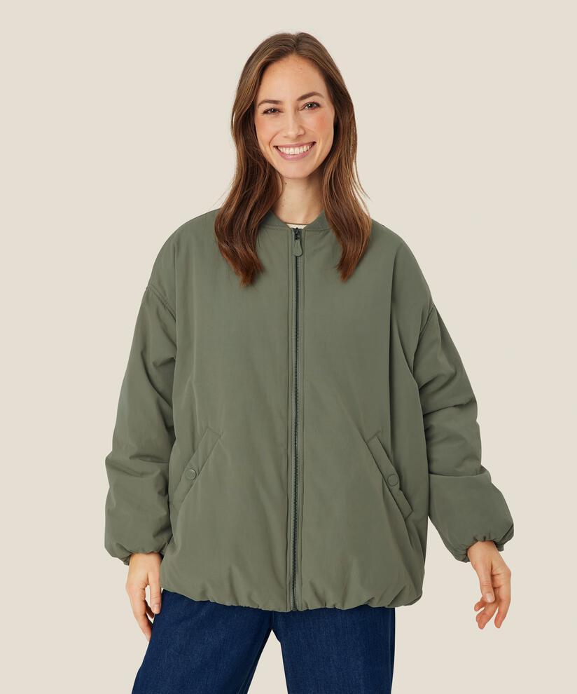 bomber avec poches fendues, Vetiver