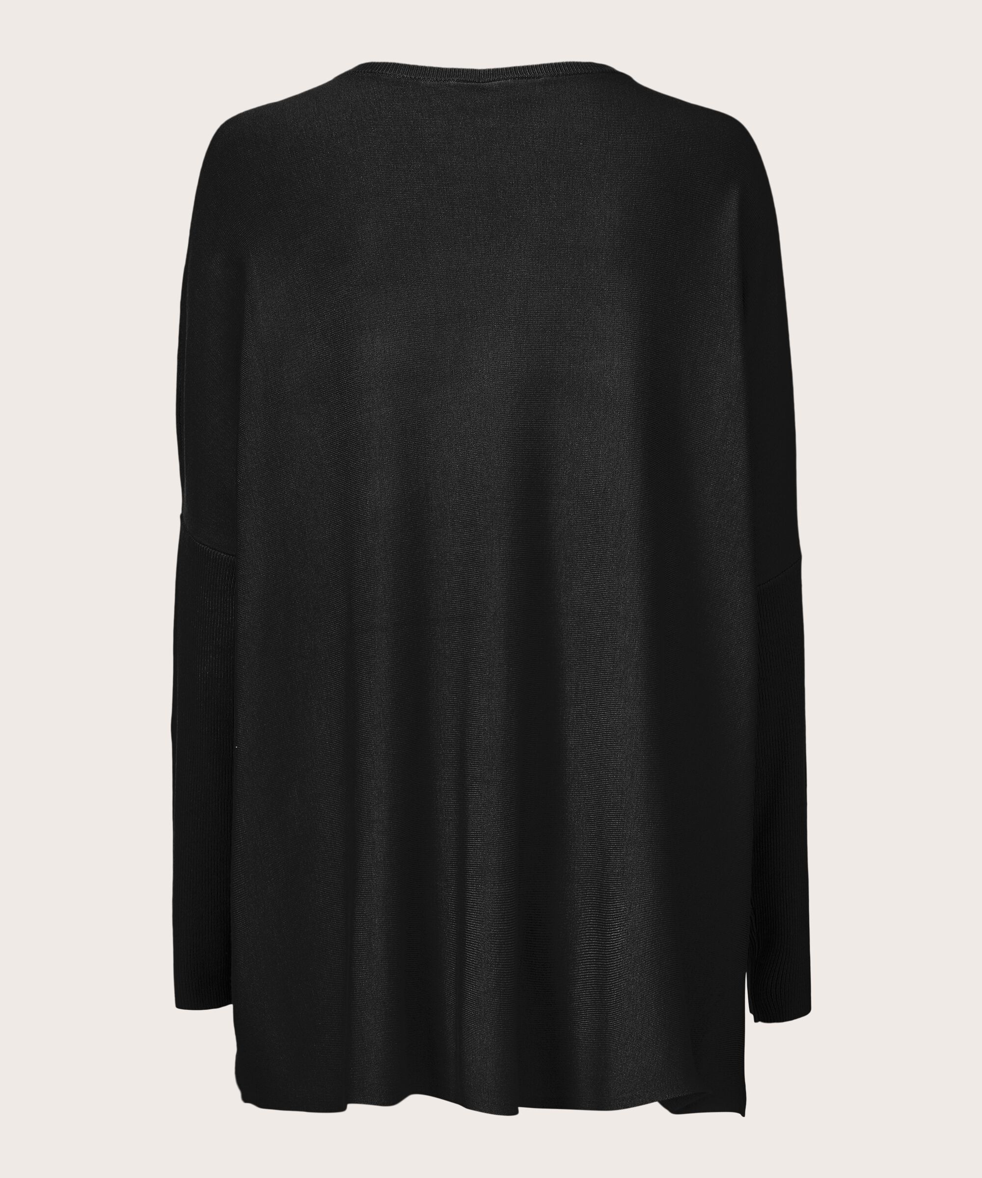 Pull Oversize À Manches Étroites, Black