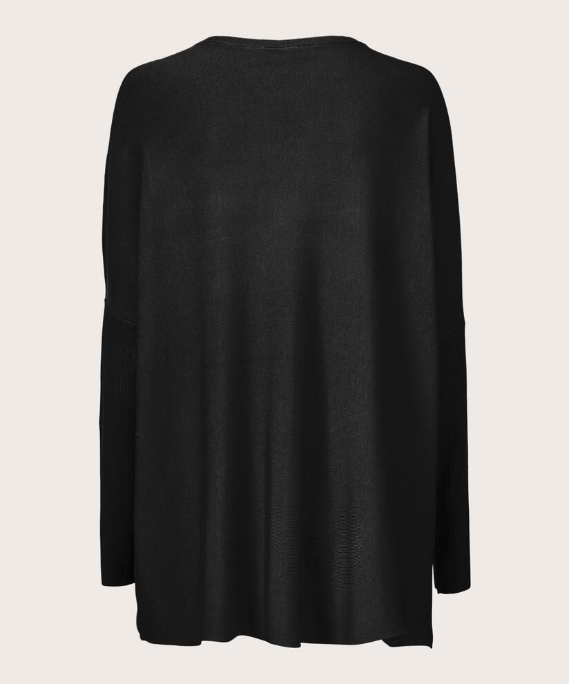 Pull Oversize À Manches Étroites, Black