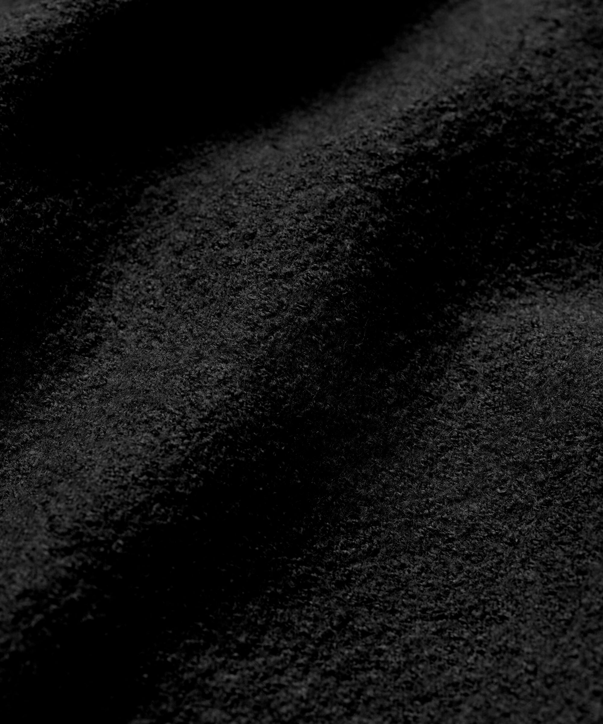 manteau en laine avec détails matelassés et grandes poches, Black