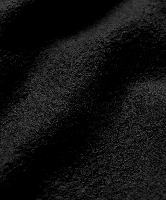 manteau en laine avec détails matelassés et grandes poches, Black